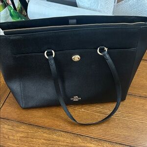 Coach Lether FoiloTote Bag with Gold Accents